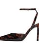 BALMAIN BALMAIN Brown Printed Patent Leather Strappy Heels - 3