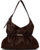BALMAIN BALMAIN Brown Sphynx Medium Pony-Effect Leather Bag - 1