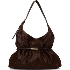 BALMAIN BALMAIN Brown Sphynx Medium Pony-Effect Leather Bag