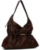 BALMAIN BALMAIN Brown Sphynx Medium Pony-Effect Leather Bag - 2
