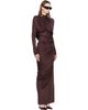BALMAIN BALMAIN Burgundy Long Flowing Jersey Maxi Dress - 2
