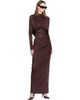 BALMAIN BALMAIN Burgundy Long Flowing Jersey Maxi Dress - 4