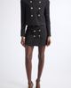 Balmain Balmain Button Cotton Blend Tweed Miniskirt - 2