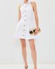 Balmain Balmain Buttoned Poplin Mini Dress Blanc Optique - 5