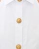 Balmain Balmain Buttoned Poplin Mini Dress Blanc Optique - 6