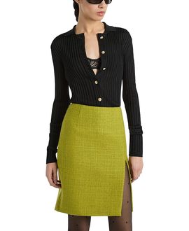 Balmain Balmain Buttoned Ribbed Knit Cardigan
