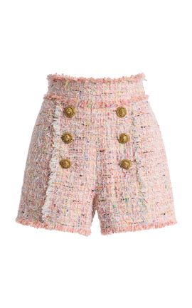Balmain Balmain Buttoned Tweed Shorts