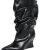 Balmain Balmain Calfskin Ankle Wedge Boots Noir - 1