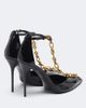 Balmain Balmain Chain-detail patent leather pumps - 4