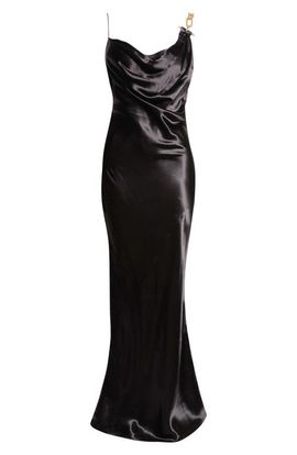 Balmain Balmain Chain Strap Satin Gown