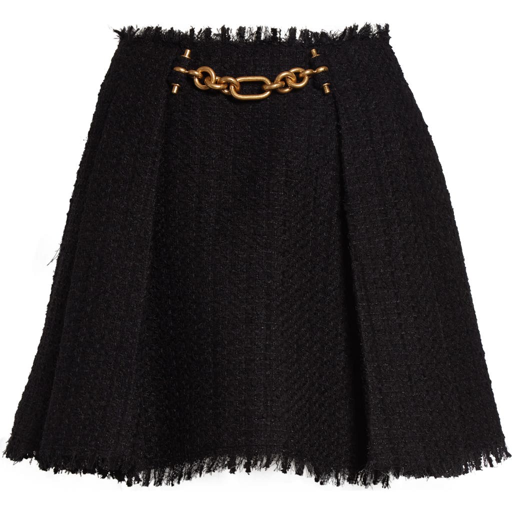 Balmain Balmain Chain Tweed A-Line Miniskirt