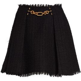 Balmain Balmain Chain Tweed A-Line Miniskirt