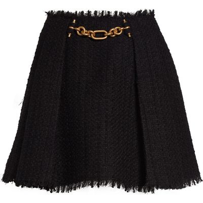 Balmain Balmain Chain Tweed A-Line Miniskirt