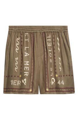 Balmain Balmain Club Printed Satin Shorts
