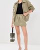 Balmain Balmain Cotton Balloon Short Skirt Vert Pale - 5
