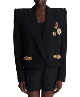 Balmain Balmain Cropped Embroidered Jacket