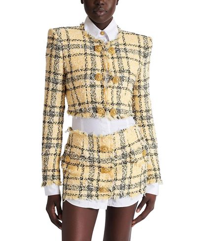 Balmain Balmain Cropped Jacket in Glitter Tweed