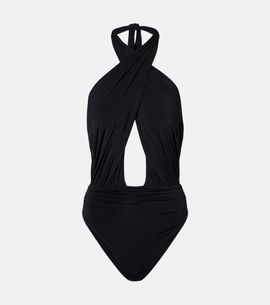Balmain Balmain Cutout draped swimsuit