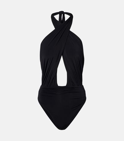 Balmain Balmain Cutout draped swimsuit