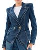 Balmain Balmain Dark Denim Jacket Bleu Jean Fonce - 1