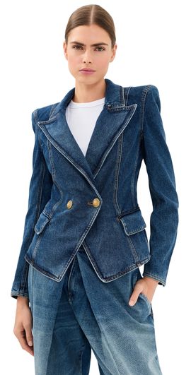 Balmain Balmain Dark Denim Jacket Bleu Jean Fonce
