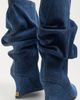 Balmain Balmain Denim Wedge Ankle Boots Bleu Jean - 4