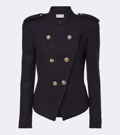 Balmain Balmain Double-breasted wool-blend tweed jacket