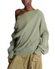 Balmain Balmain Draped Asymmetrical Jumper in Ribbed Silk Knit - 4