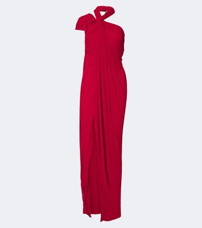 Balmain Balmain Draped jersey crêpe gown