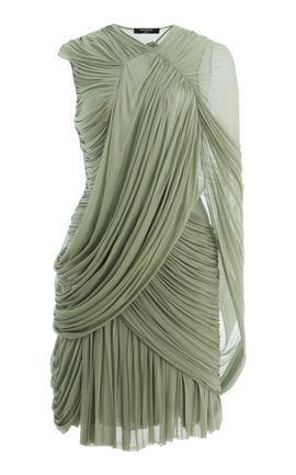 Balmain Balmain Draped Jersey Dress