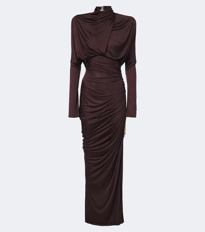 Balmain Balmain Draped jersey maxi dress