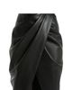 Balmain Balmain Draped Lambskin Midi Skirt - 4