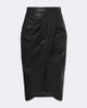 Balmain Balmain Draped leather midi skirt - 1