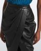 Balmain Balmain Draped leather midi skirt - 3