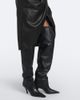 Balmain Balmain Draped leather midi skirt - 4