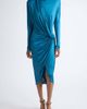 Balmain Balmain Draped Viscose Jersey Midi Dress - 1
