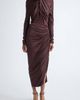 Balmain Balmain Draped Viscose Jersey Slit Midi Skirt - 2