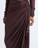 Balmain Balmain Draped Viscose Jersey Slit Midi Skirt - 5