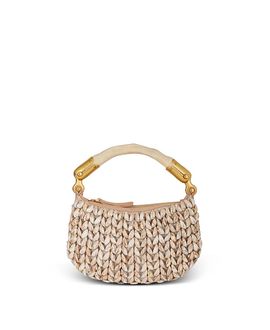 Balmain Balmain Ebene Mini Bag in Suede and Shells