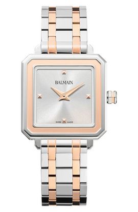 Balmain Balmain Eirini Square Two-Tone Bracelet Watch, 26mm