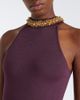 Balmain Balmain Embellished knitted halterneck gown - 3