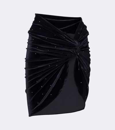 Balmain Balmain Embellished velvet beach cover-up