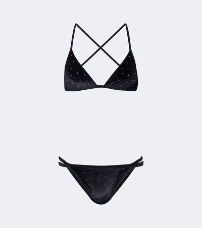 Balmain Balmain Embellished velvet bikini
