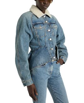 Balmain Balmain Faded Denim Peplum Jacket