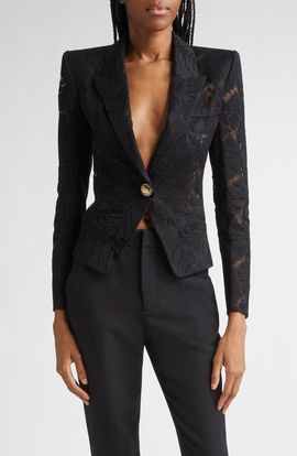 Balmain Balmain Fitted Lace Blazer