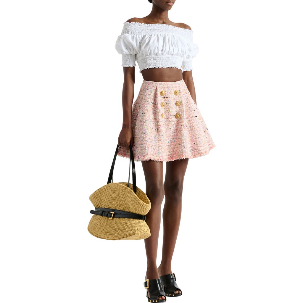 Balmain Balmain Flared tweed skirt