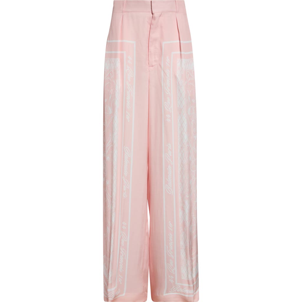 Balmain Balmain Foulard Print Twill Pants