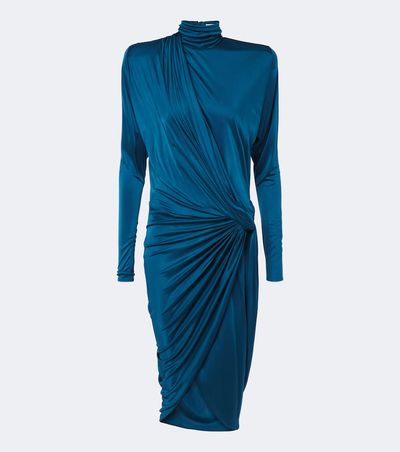 Balmain Balmain Gathered jersey midi dress