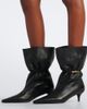 Balmain Balmain Gathered leather ankle boots - 3