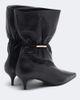Balmain Balmain Gathered leather ankle boots - 4